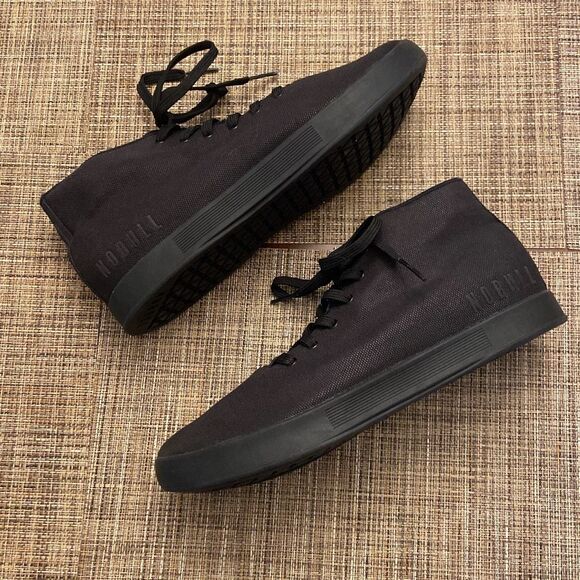 NOBULL Men’s Black Canvas Mid Cupsole Trainer Workout Gym Shoe Men Size 9 - Picture 1 of 15